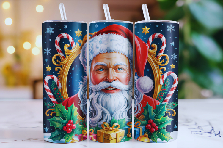 Merry Christmas Santa Tumbler Wrap | Christmas Wrap