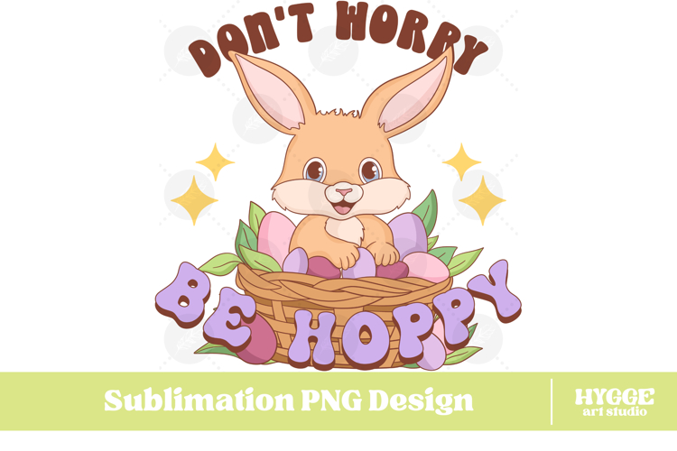 Easter Bunny Sublimation PNG Chick Farm Hip Hop Spring Joy