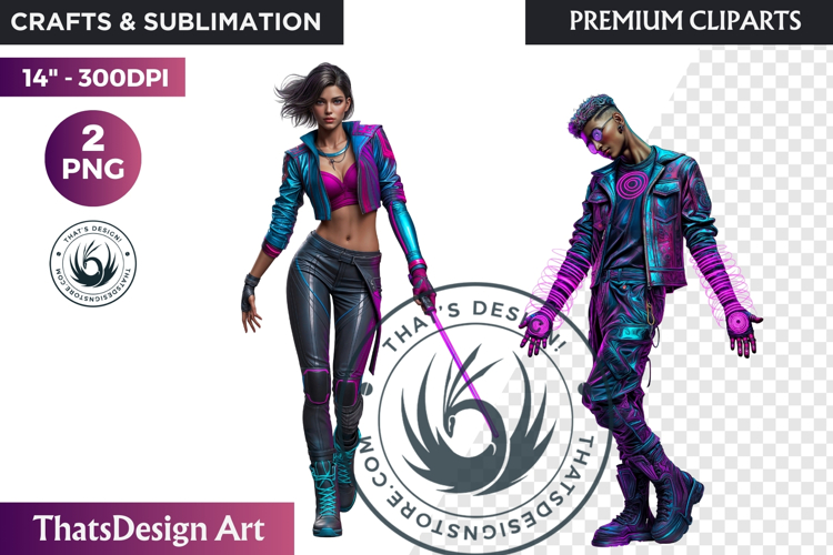 Urban Neon Witch Sublimation Graphics, Cyberpunk PNG