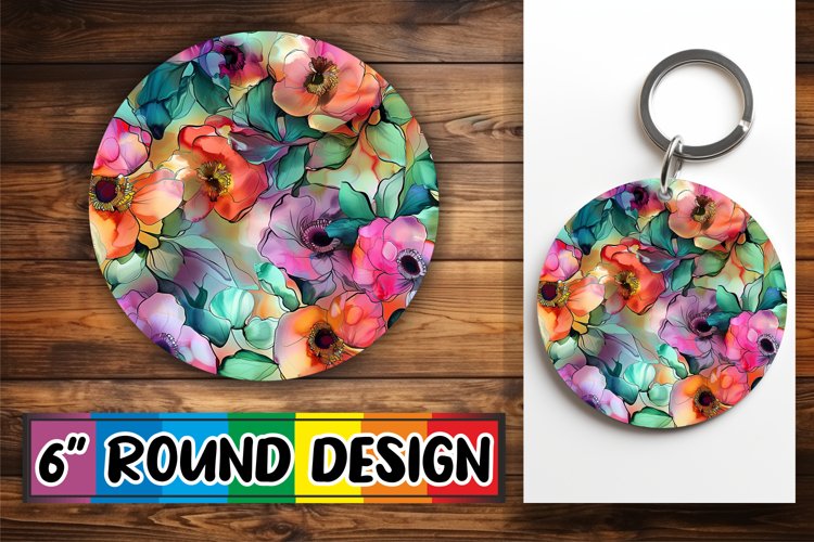 Dynamic Decors: Round Sublimation Keychain Varieties example image 1