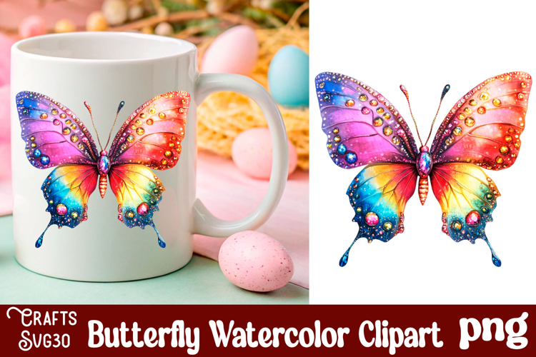 Watercolor Butterfly Clipart