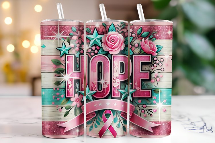 Hope Tumbler Wrap | Sublimation | Tumblers example image 1
