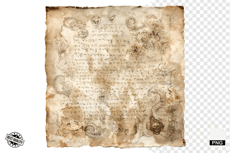 Halloween Goth Old Paper Clipart example image 1