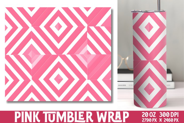 Pink Digital Paper Tumbler Wrap example image 1