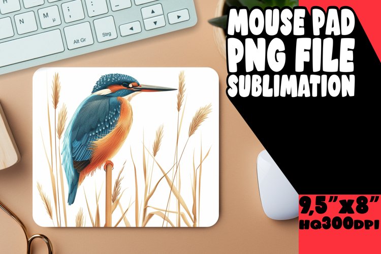 Watercolor Birds Spring Mouse Pad example image 1