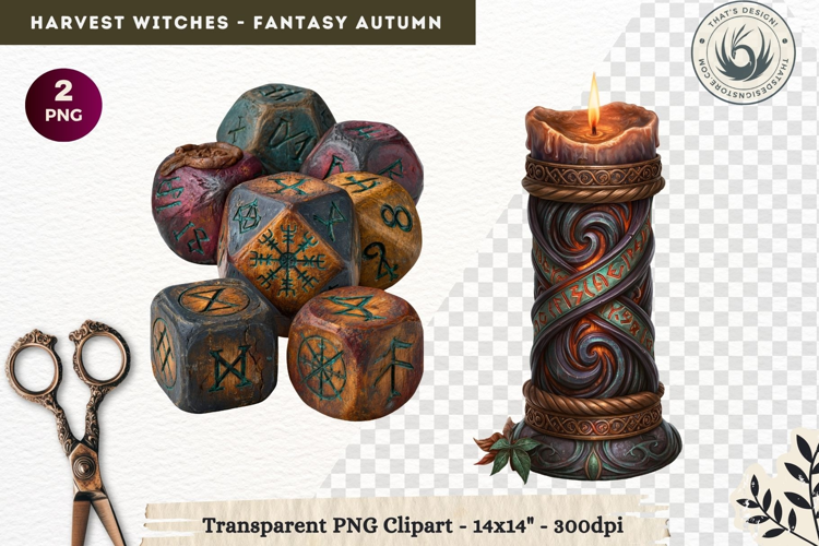 Harvest Witch Clipart Autumn Cottagecore Apothecary PNG RPG