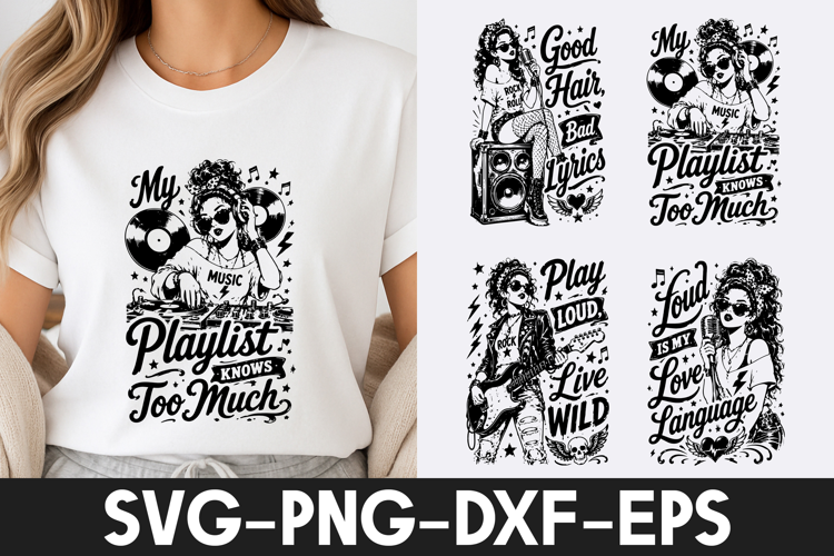 Playlist Good Hair Loud Love Language SVG PNG