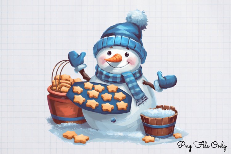 Christmas Snowman Clipart Image 19