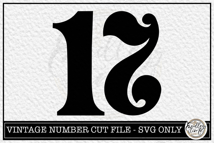 Vintage Number 17 SVG | Antique Postal Cancellation Number