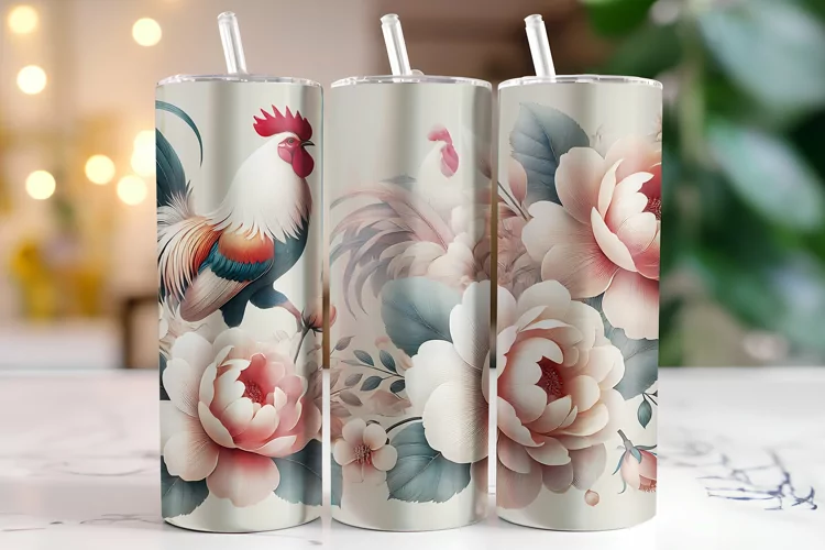 Flowers Tumbler Wrap | Sublimation | Tumblers
