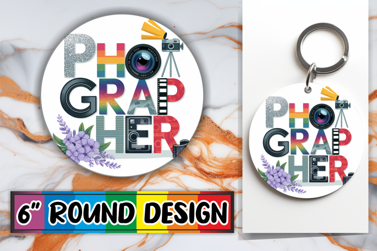 Bright Keychain Sublimation Circle, Profession