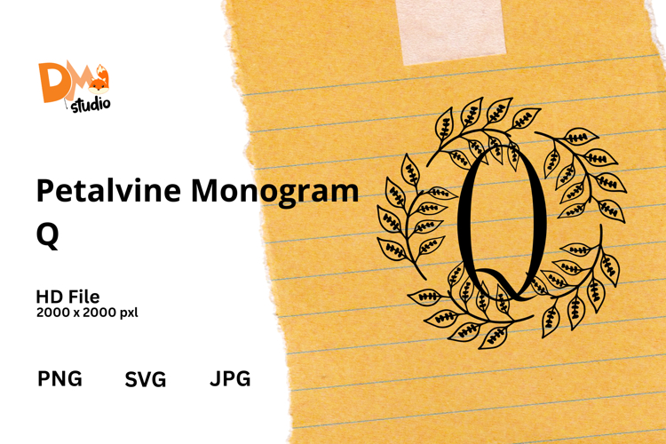 Floral Monogram Letter Svg Image 8