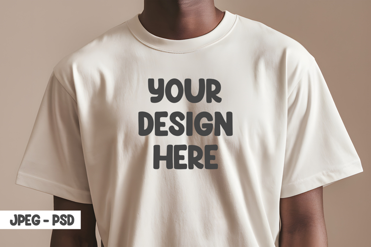 Close-Up T-Shirt Mockup with Front and Back View