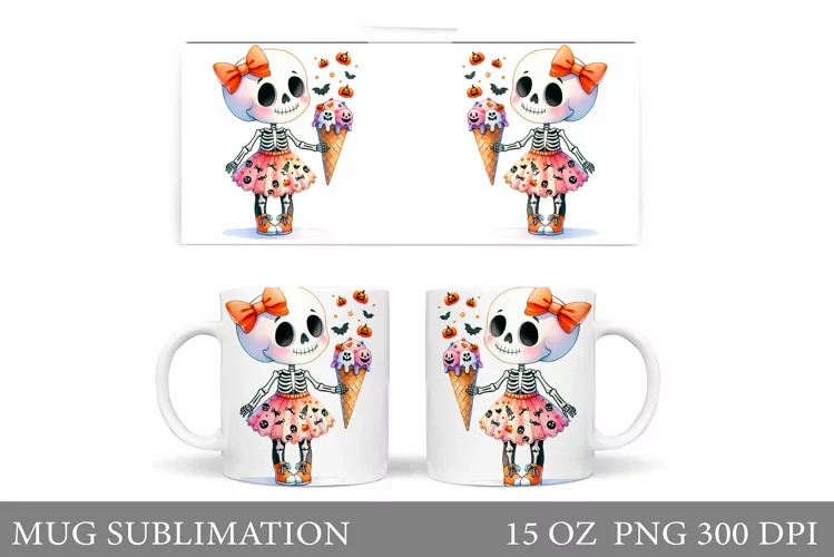 Funny Skeleton Mug Sublimation. Cute Skeleton Sublimation