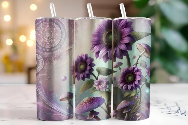 Flowers Tumbler Wrap | Sublimation | Tumblers
