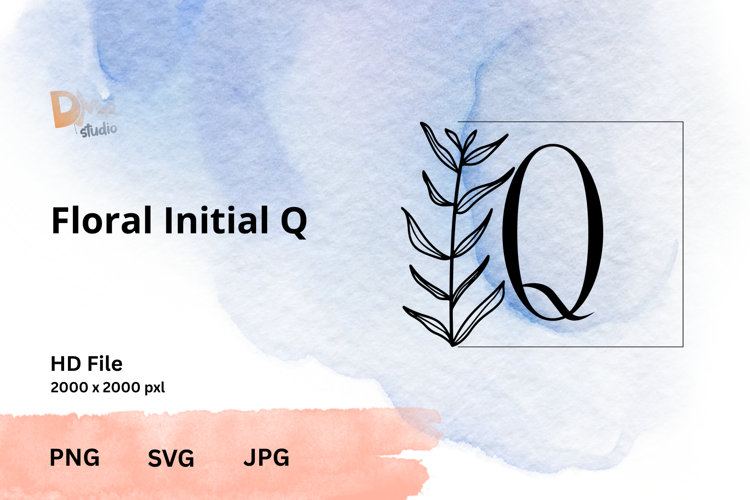 Leaf Monogram Svg Image 22