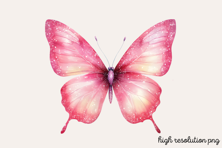 Pink Butterfly Clipart Image 17