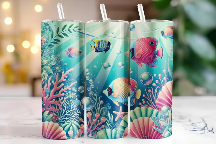 Fishes Tumbler Wrap | Sublimation | Tumblers