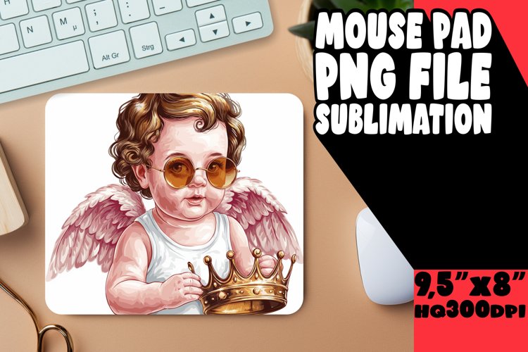 JOYFUL desk PAD Sublimation PNG, Cupid