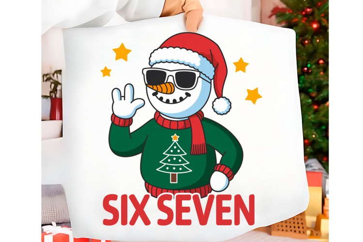 Funny Christmas Six Seven 67 Png t-shirt trendy design Png