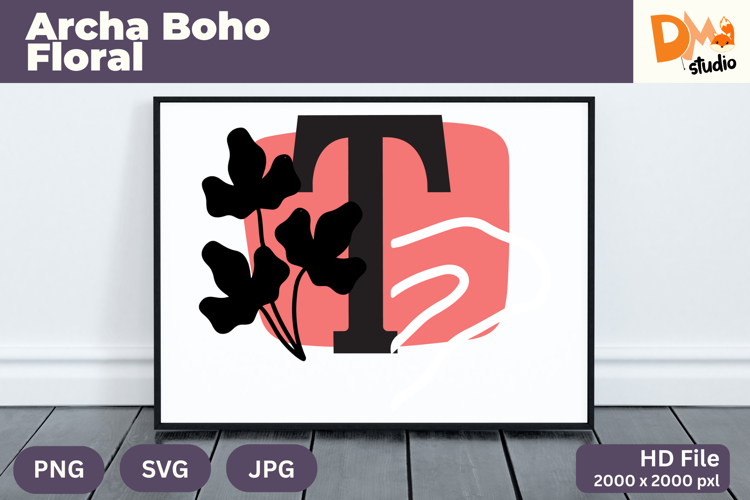 Boho Floral Svg Image 23