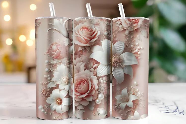 Flowers Tumbler Wrap | Sublimation | Tumblers