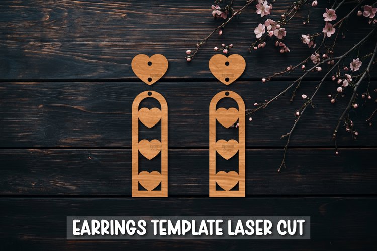 Heart Earrings Svg Image 9