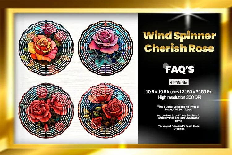 Cherish Rose Wind Spinner Sublimation - 04 Variations