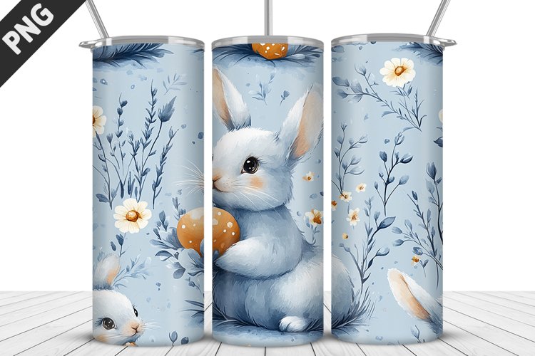 Easter Sublimation| Bunny Tumbler Wrap| Easter Tumbler Wrap example image 1