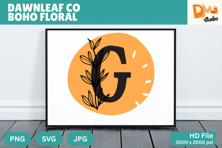 Floral Monogram Letter Svg Image 17