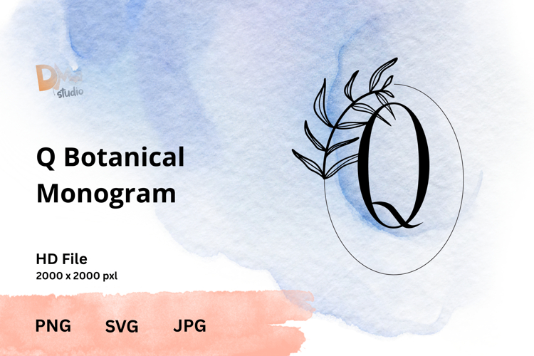 Leaf Monogram Svg Image 22