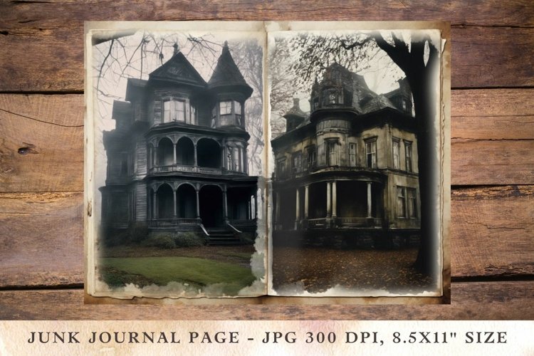 Printable Junk Journal Pages halloween 47 example image 1