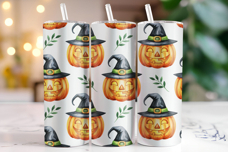 Halloween Pumpkin Tumbler Wrap | Sublimation | Tumblers