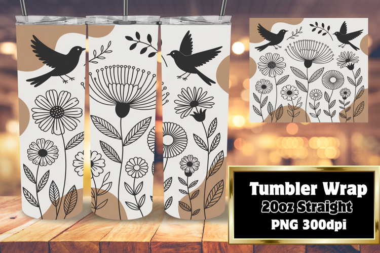 Unique 20oz Sublimation Design , Birds