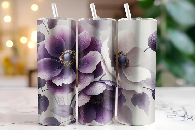 Flower Tumbler Wrap | Sublimation | Tumblers