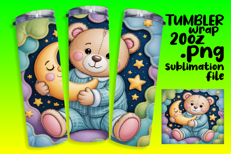 TRENDY 20oz Sublimation Tumbler , Cute Bear