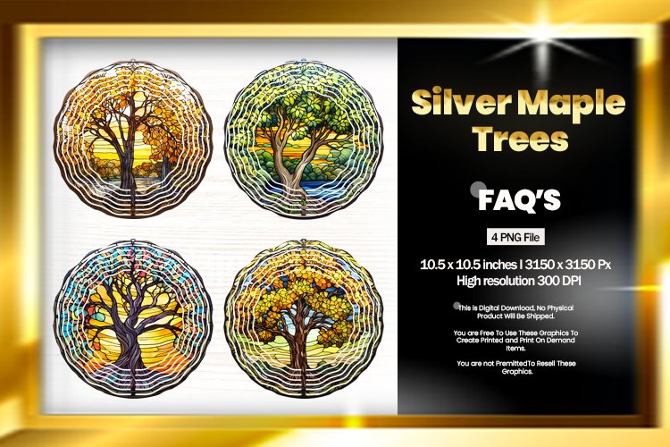 Silver Maple Trees Wind Spinner Sublimation - 04 example image 1