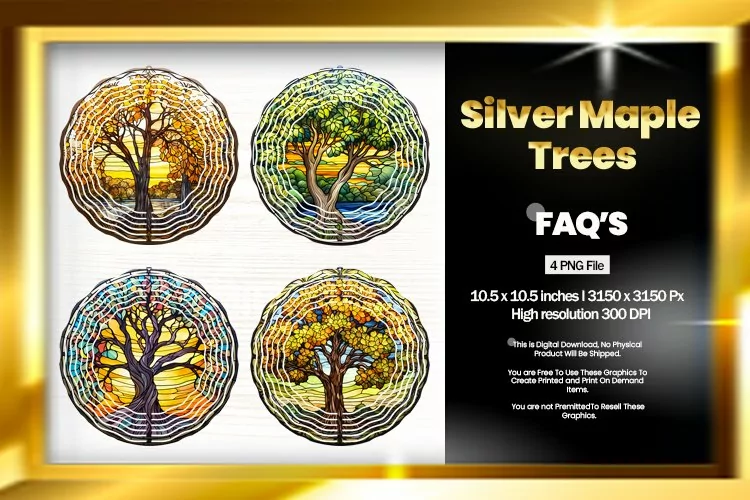 Silver Maple Trees Wind Spinner Sublimation - 04