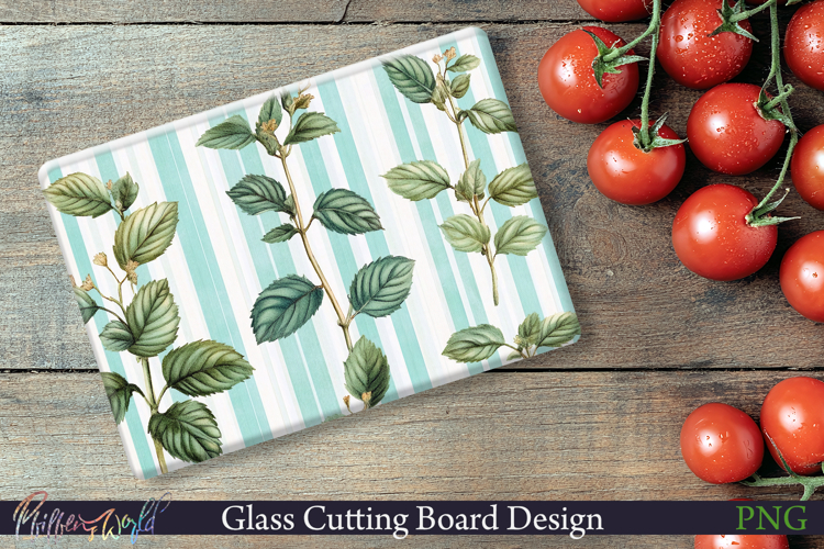 Cutting Board Design | Stripes | lemon balm