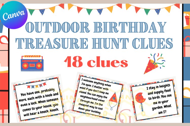 Outdoor Birthday Treasure Hunt Scavenger Hunt Clues Games