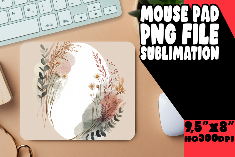COZY MOUSE MAT INSPIRATIONAL SUBLIMATION, Flowers