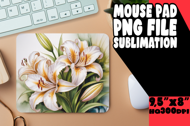 Unique Desk Mat Sublimation PNG, Flowers