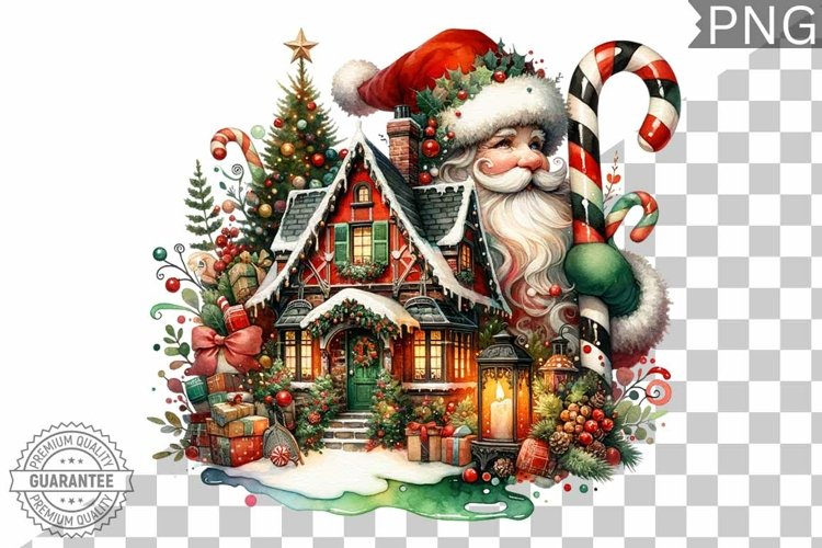 Christmas Santa Sublimation - Clipart PNG Design example image 1