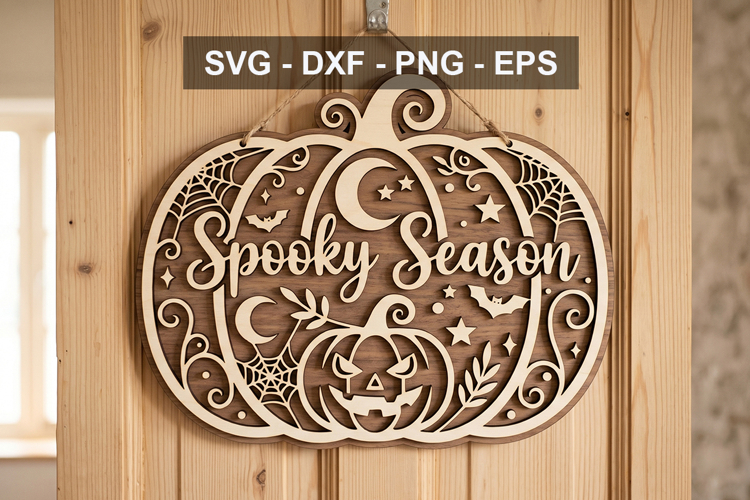 Spooky Season Hanger Cut File for Cricut and Laser