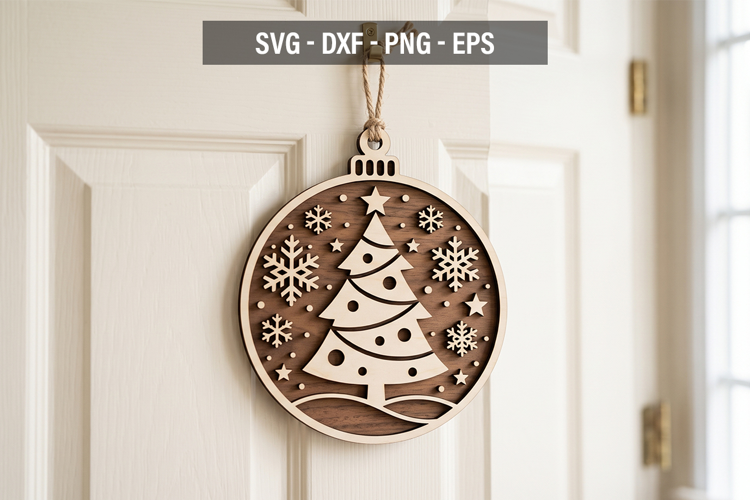 Christmas Tree Ornament SVG | Laser Cut File