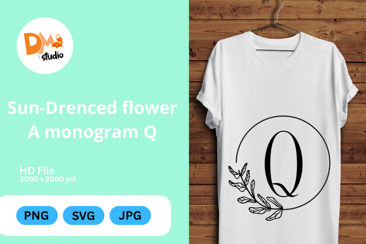 Sun-Drenched Flower Monogram