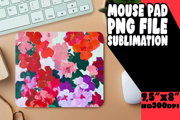 Spring Bloom Pattern Mouse Pad