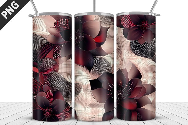 3D Daisy Flowers 20oz Tumbler Wrap | Sublimation Design