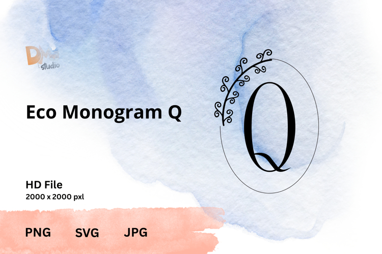 Eco Monogram Minimal Nature- Inspired Letter Set PNG SVG JPG