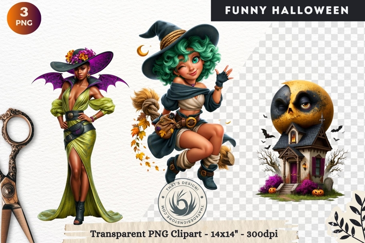 Funny Halloween characters Clipart Spooky graphics